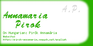annamaria pirok business card