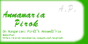 annamaria pirok business card